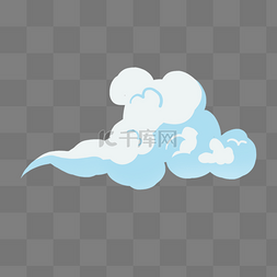 白色卡通云图片_浮动的筋斗云白色云朵