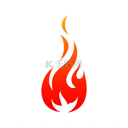 火矢量图片_火焰与火花隔离图标矢量燃烧的火