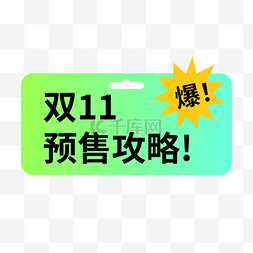 攻略图片_双十一预售攻略标语边框