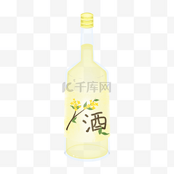 中秋中秋节黄色桂花酒酒瓶