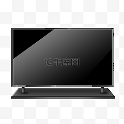 液晶8字素材图片_家电黑色液晶电视机