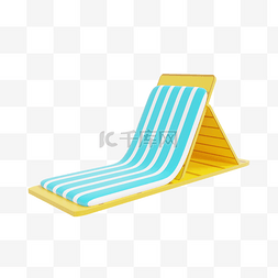 夏日躺椅图片_3DC4D立体夏日沙滩休闲躺椅