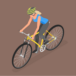 等距女人骑自行车.