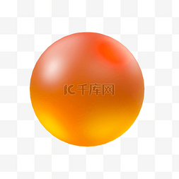 球体图片_3D立体磨砂玻璃球红色