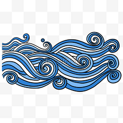 波浪抽象装饰蓝色