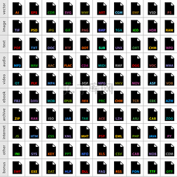 文件类型图片_100 文件类型图标