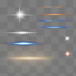 png光圈图片_蓝色光效光源光晕光圈线性高光元