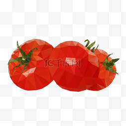 抽象低聚红色西红柿