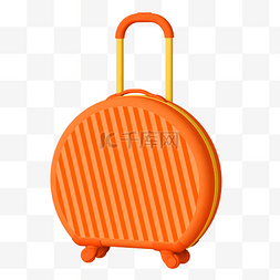 可爱旅行箱图片_3D立体C4D黏土日用品行李箱