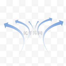 蓝色箭头科技图片_渐变发散箭头科技商务