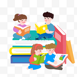 儿童眺望图片_读书看书学习儿童