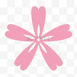 手绘粉色剪纸可爱樱花