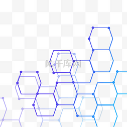 线性六边形科技装饰科技商务