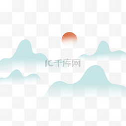 山清明图片_春季春天蓝色远山群山风景