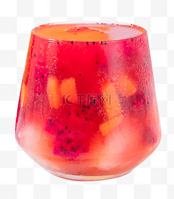 夏日水果冷饮果汁火龙果果汁