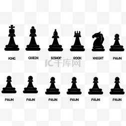 国际象棋小型棋子图标说明