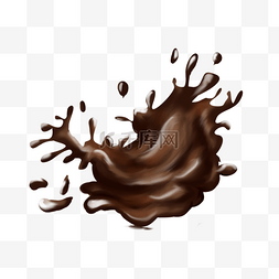 咖啡鸡尾酒标志图片_与喷雾现实传染媒介的热巧克力飞