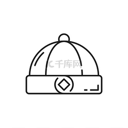 中国传统男子帽子前面的吉祥符号