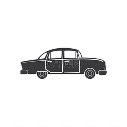 车展模型图片_50 年代或 60 年代的老式汽车隔离