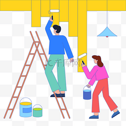 家装简洁海报图片_家居装修装潢家装刷墙刷漆