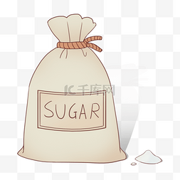 糖剪贴画砂糖白糖