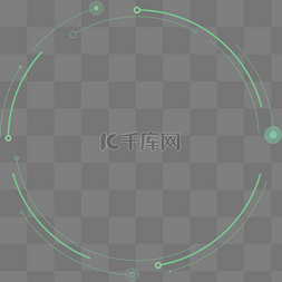 圆框图片_绿色科技圆环