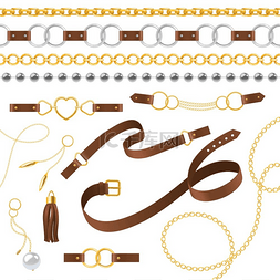 皮带元件编织物吊坠链和手镯皮带