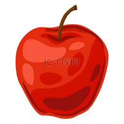 红苹果的插图。