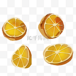 切开的橙子图片_彩色切开的橙子