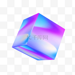 几何立体漂浮元素图片_彩色C4D立体酸性酷炫正方体几何元