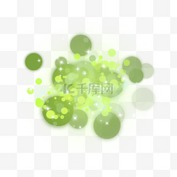 深绿色模糊圆球抽象光效