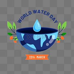 世界水资源日地球环保创意
