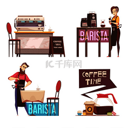 巧克力广告图片_咖啡屋 2x2 设计概念与咖啡师咖啡