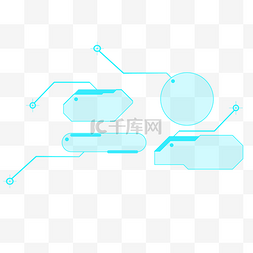 数字传媒图片_高科技对话框方框几何框蓝色