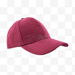 产品阴影图片_酒红色棒球帽遮阳帽纺织品头戴