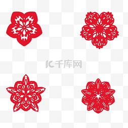 新年春节红色窗花剪纸