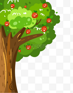 有根的果树图片_苹果树果树树木