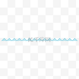 手抄报花边图片_极简蓝色三角花边分割线