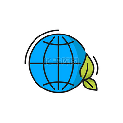 绿叶标志图片_地球与清洁的环境隔绝了世界生态