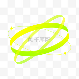黄绿酸性渐变圆环