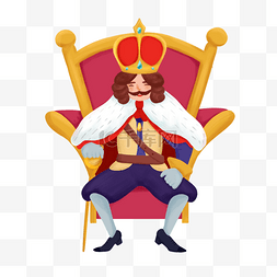 国王皇冠矢量图图片_国王君主红色卡通