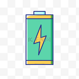 电池储能系统图标图片_绿色环保节能电池
