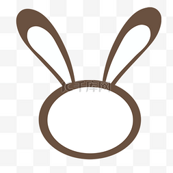 灰色小兔子图片_手绘灰色小兔子