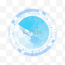 雷达圆形界面抽象光效