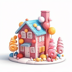 一座可爱的糖果屋