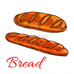 面包种类和烘焙产品图标。