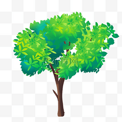 排排小树图片_绿色小树树木