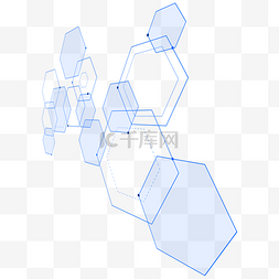 商务科技线条装饰图片_科技几何空调透视图形装饰