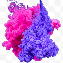 抽象七彩粉色紫色摄影图墨水