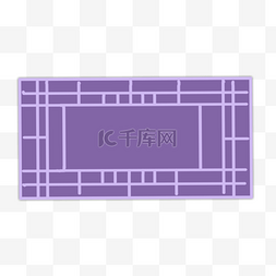 韩国传统花纹紫色底纹条形框